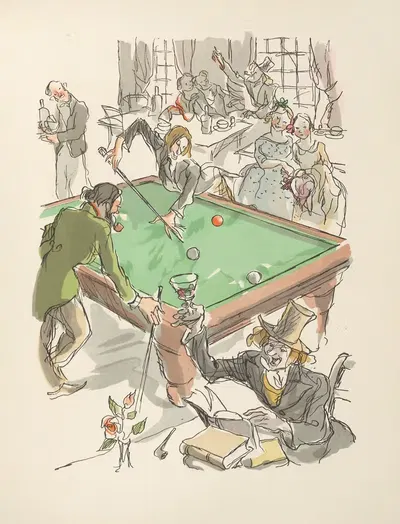 Scènes de la vie de Bohème Pl.16 by Hautot, 1945 — digital art print download