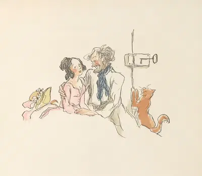 Scènes de la vie de Bohème Pl.18 by Hautot, 1945 — digital art print download