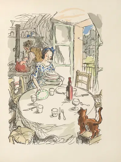 Scènes de la vie de Bohème Pl.19 by Hautot, 1945 — digital art print download