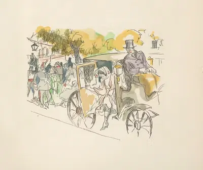 Scènes de la vie de Bohème Pl.23 by Hautot, 1945 — digital art print download