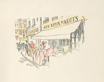 Scènes de la vie de Bohème Pl.25 by Hautot, 1945 — digital art print download