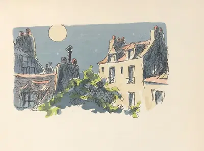 Scènes de la vie de Bohème Pl.27 by Hautot, 1945 — digital art print download