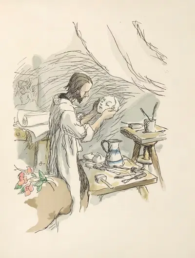 Scènes de la vie de Bohème Pl.28 by Hautot, 1945 — digital art print download