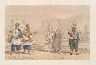 Бамиан; таджики Бамиана и Кохистан by Джеймс Аткинсон, 1843 — digital art print download