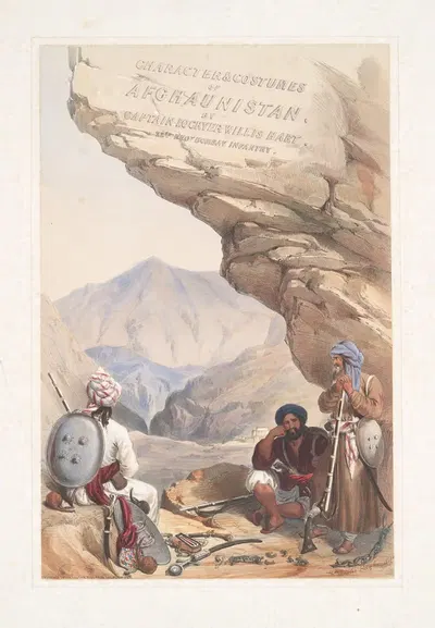 Вход в перевал Кхайбер из Пунджаба by Джеймс Аткинсон, 1843 — digital art print download