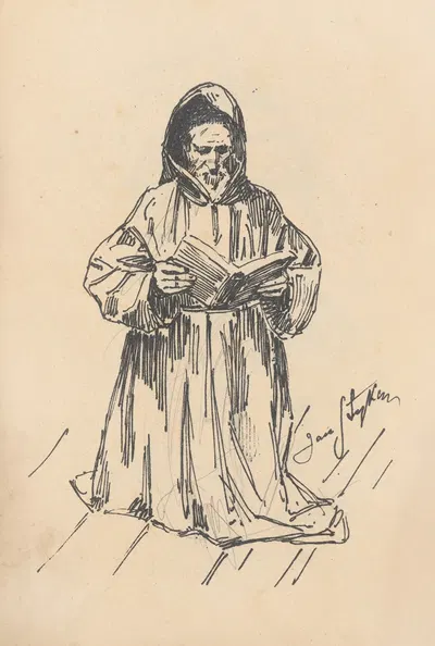 Czytający mnich by Jan Styka, 1896 — digital art print download