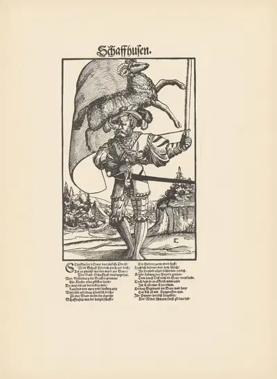 Знамёна швейцарских кантонов Пл.07 by Конрад Шнитт, 1923 — digital art print download