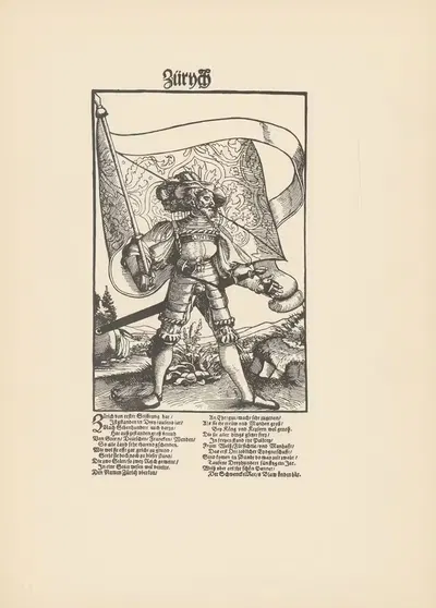 Знамёна швейцарских кантонов Пл.10 by Конрад Шнитт, 1923 — digital art print download
