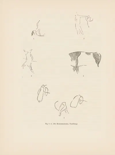 Ekade Ektab die Felsbilder Fezzans Pl.01 by Leo Frobenius, 1937 — digital art print download