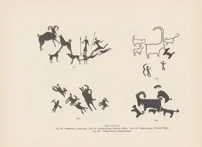 Ekade Ektab die Felsbilder Fezzans Pl.09 by Leo Frobenius, 1937 — digital art print download