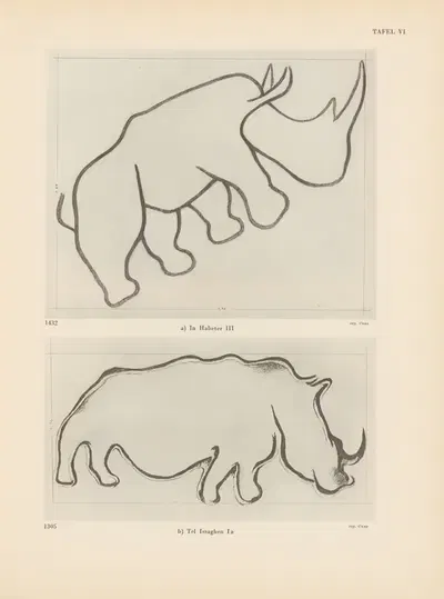 Ekade Ektab die Felsbilder Fezzans Pl.13 by Leo Frobenius, 1937 — digital art print download