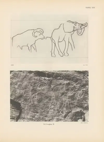 Ekade Ektab die Felsbilder Fezzans Pl.22 by Leo Frobenius, 1937 — digital art print download