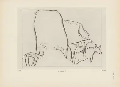 Ekade Ektab die Felsbilder Fezzans Pl.26 by Leo Frobenius, 1937 — digital art print download