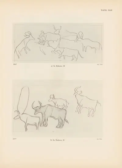 Ekade Ektab die Felsbilder Fezzans Pl.40 by Leo Frobenius, 1937 — digital art print download