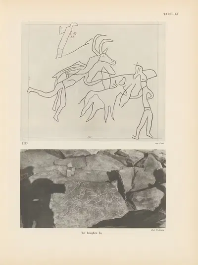 Ekade Ektab die Felsbilder Fezzans Pl.52 by Leo Frobenius, 1937 — digital art print download