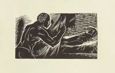 Samson see Delilah and she be fat and fine by Letterio Calapai, 1946 — digital art print download