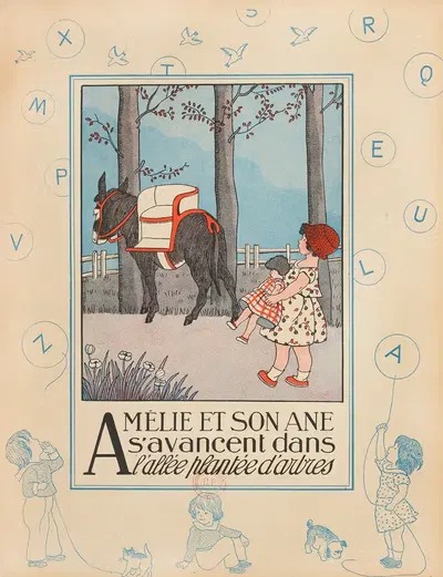 Алфавит в картинках Пл.02 by Мари-Мадлен Франк-Нохен, 1933 — digital art print download
