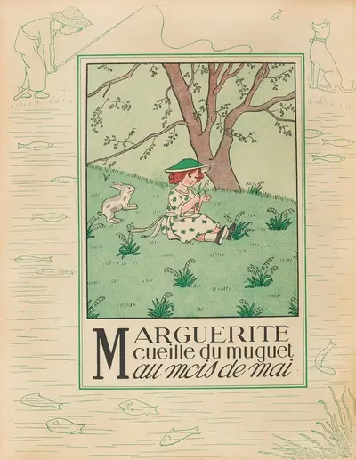 Алфавит в изображениях Пл.15 by Мари-Мадлен Франк-Нохен, 1933 — digital art print download