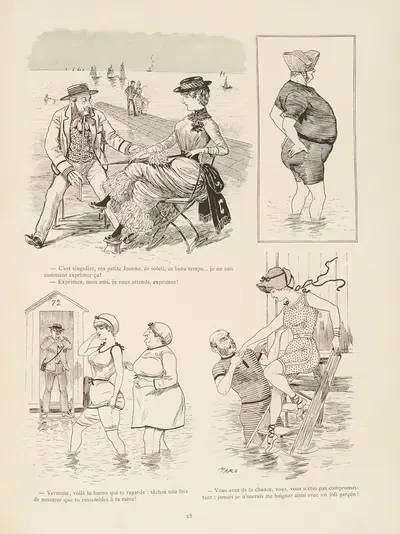 На морских купаниях в Остенде Пл.25 by Марс (Морис Бонвуа), 1885 — digital art print download