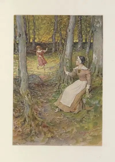Жемчуг танцует в лесу by Джордж Генри Ботон, 1908 — digital art print download