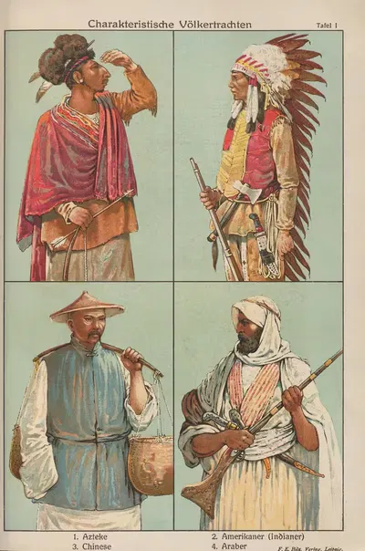 Характерные народные костюмы by Оскар Хоффман, 1914 — digital art print download