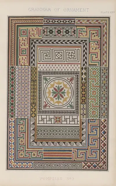 Pompeian No. 3 by Owen Jones, 1856 — digital art print download