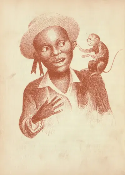 Островной мальчик Pl.05 by Поль Ланц, 1942 — digital art print download