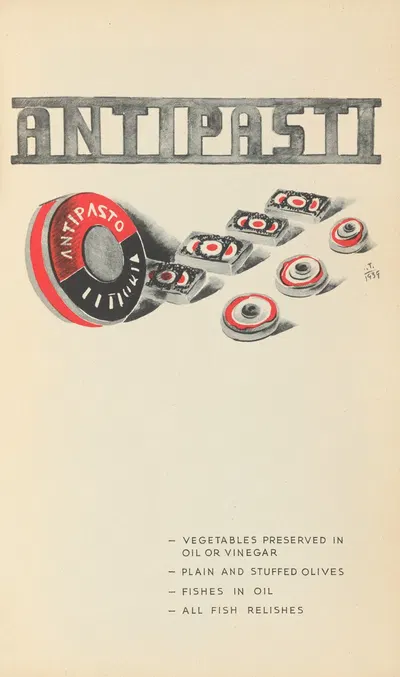Антипасти by Т. Томмазини, 1939 — digital art print download