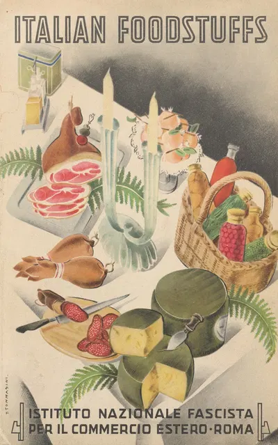 Итальянские продукты – обложка by Т. Томмазини, 1939 — digital art print download