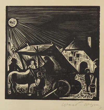 На рынке в Казимежа by Вацлав Вансович, 1934 — digital art print download