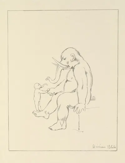 William Blake; etchings from his works Pl.3 by William Bell Scott, 1878 — digital art print download