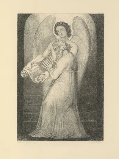 William Blake; etchings from his works Pl.5 by William Bell Scott, 1878 — digital art print download