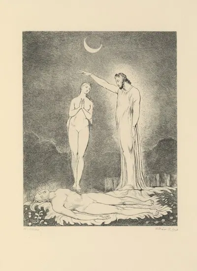 William Blake; etchings from his works Pl.7 by William Bell Scott, 1878 — digital art print download