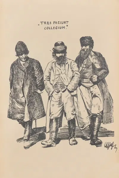 Три делают коллегию by Влодзимеж Тетмайер, 1896 — digital art print download