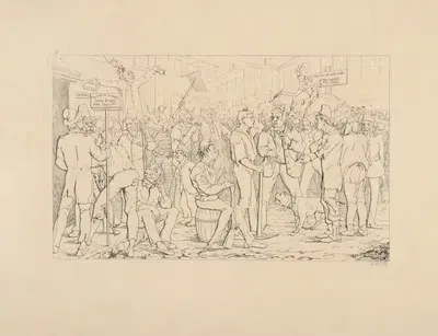 Вербовка бригады Сиклса, Нью-Йорк by Адальберт Джон Вольк, 1861–1863 — digital art print download