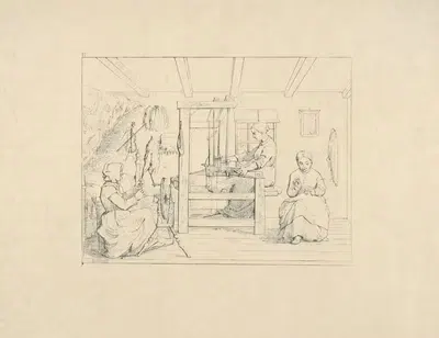 Шитье одежды для мальчиков в армии by Адальберт Джон Вольк, 1861–1863 — digital art print download