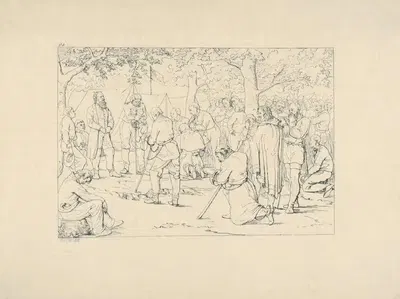 Молитва в лагере Стонволла Джексона by Адальберт Джон Вольк, 1861–1863 — digital art print download