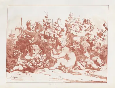 Amours et figures; décoratives arts industriels Pl.09 by E. Meyer, 1890 — digital art print download