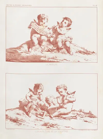 Amours et figures; décoratives arts industriels Pl.10 by E. Meyer, 1890 — digital art print download