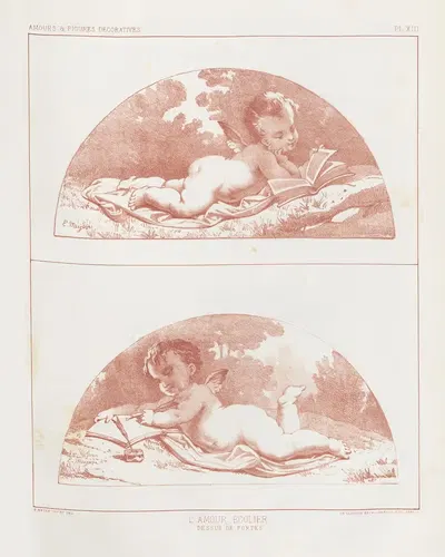 Amours et figures; décoratives arts industriels Pl.14 by E. Meyer, 1890 — digital art print download