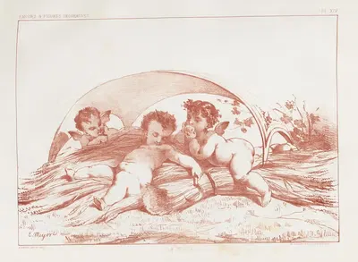 Amours et figures; décoratives arts industriels Pl.15 by E. Meyer, 1890 — digital art print download