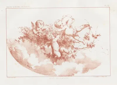 Amours et figures; décoratives arts industriels Pl.19 by E. Meyer, 1890 — digital art print download