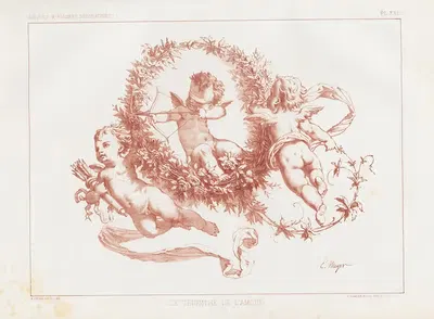 Amours et figures; décoratives arts industriels Pl.21 by E. Meyer, 1890 — digital art print download