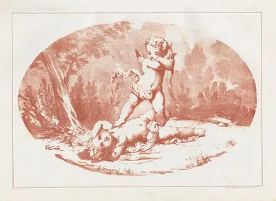 Amours et figures; décoratives arts industriels Pl.25 by E. Meyer, 1890 — digital art print download