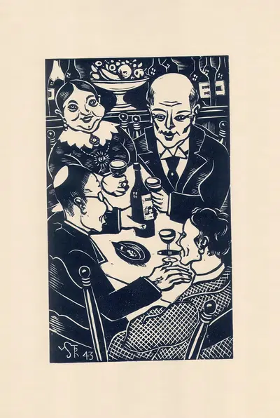 Ужин примирения у пастора Яна by Анри Ван Стратен, 1943 — digital art print download