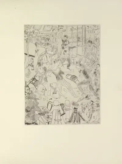 Фудзита – Кафе де ла Ротонде by Поль Валери, 1927 — digital art print download