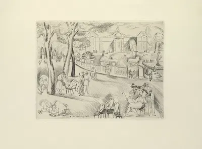 Анри де Варокье – Сад Люксембург by Поль Валери, 1927 — digital art print download