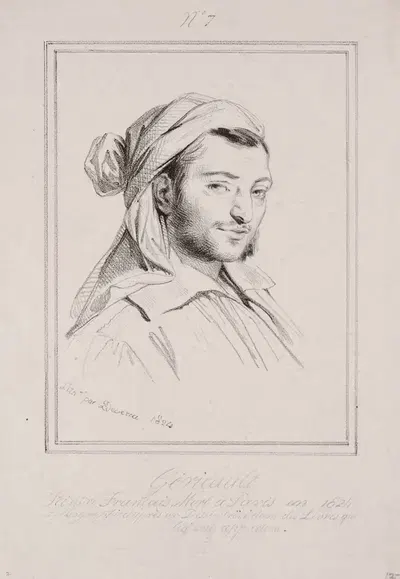 Théodore Géricault by Achille Devéria, 1824 — digital art print download