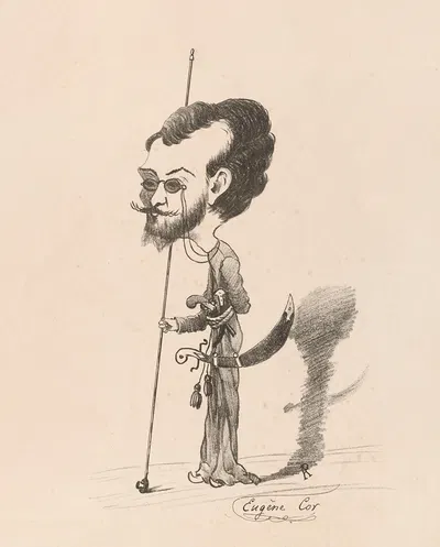 Эжен Кор by Жозеф Моллар, 1869 — digital art print download