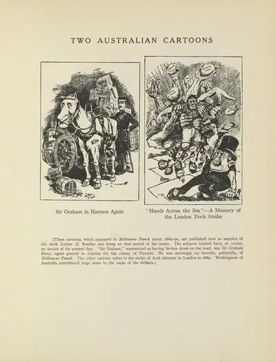 Две австралийские карикатуры by Лютер Дэниелс Брэдли, 1889-1890 — digital art print download